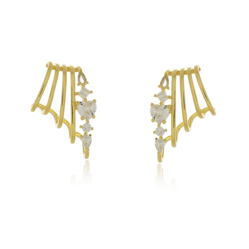 BRINCO EAR HOOK PEDRINHAS