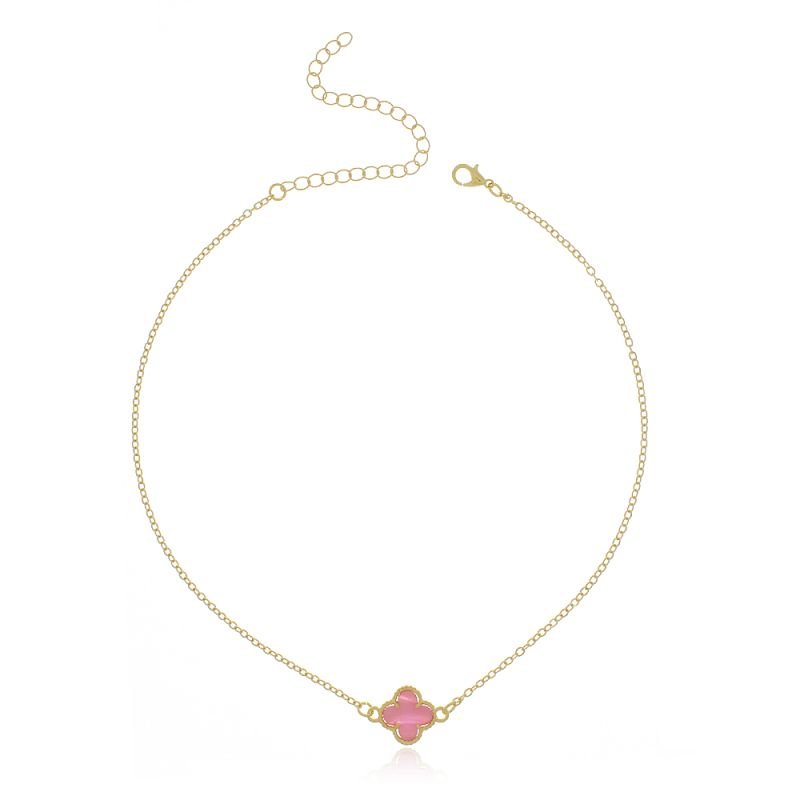 CHOKER TREVO RESINADO CORES