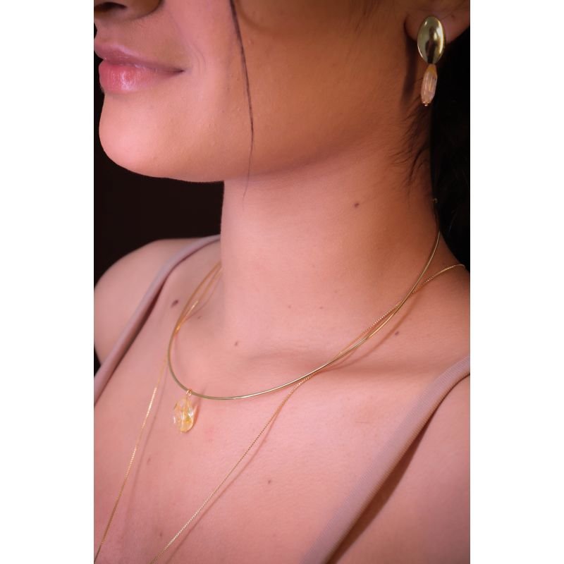 CONJUNTO ARO PEDRA NATURAL CORES