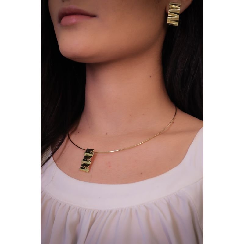 CONJUNTO ARO RETANGULAR ONDAS METAL